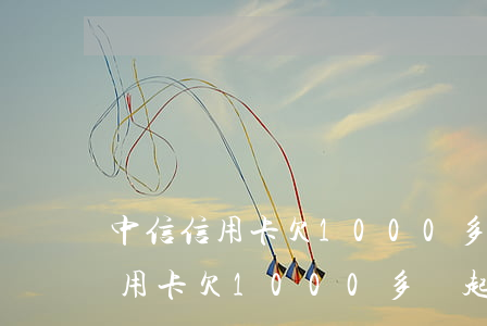 中信信用卡欠1000多會起訴嗎-中信信用卡欠1000多會起訴嗎知乎