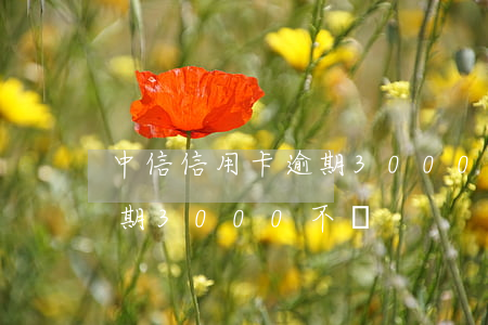 中信信用卡逾期3000不還 中信信用卡逾期3000不還