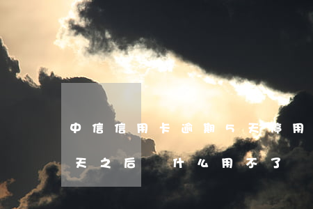 中信信用卡逾期5天停用(中信信用卡逾期2天之后為什么用不了)