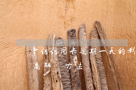 中信信用卡逾期：一天的影響及協(xié)商解決方法