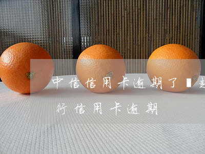 中信信用卡逾期了還起訴要怎么解釋(中信銀行 信用卡 逾期)