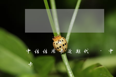 中信信用卡逾期代換-中信續(xù)期換卡