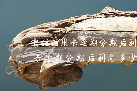 中信信用卡逾期分期后利息多少?-中信信用卡逾期分期后利息多少錢