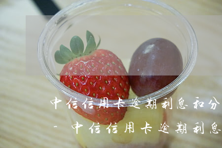 中信信用卡逾期利息和分期手續(xù)費-中信信用卡逾期利息和分期手續(xù)費一樣嗎