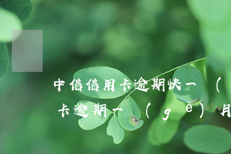 中信信用卡逾期快一個(gè)月(中信信用卡逾期一個(gè)月說要起訴是真的嗎)