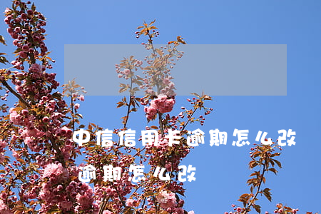 中信信用卡逾期怎么改還款日期（中信信用卡逾期怎么改）