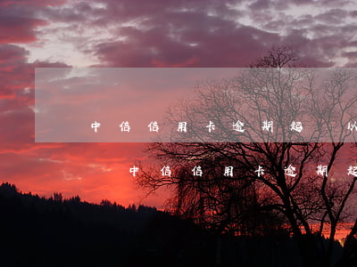 中信信用卡逾期起訴以后會(huì)怎么樣（中信信用卡逾期 起訴）