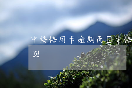 中信信用卡逾期面談(中信銀行面簽被拒的原因)