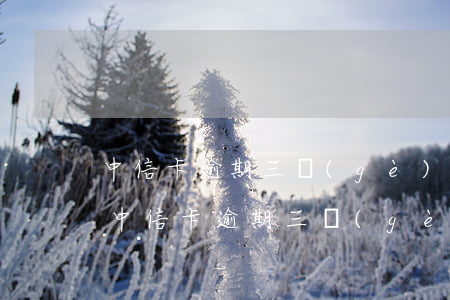 中信卡逾期三個(gè)月還不起怎么辦-中信卡逾期三個(gè)月還不起怎么辦呢