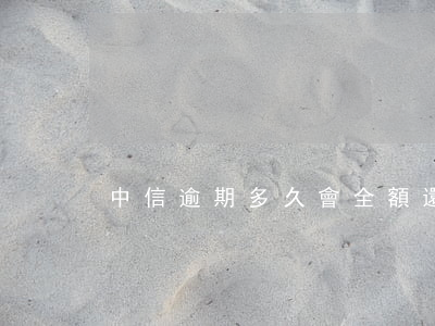 中信逾期多久會全額還款