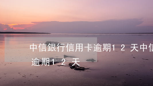 中信銀行信用卡逾期12天（中信銀行信用卡逾期12天）