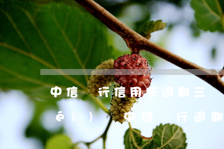 中信銀行信用卡逾期三個(gè)月沒(méi)還(中信銀行逾期了兩天還了最低還款會(huì)逾期嗎)