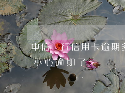 中信銀行信用卡逾期多次(中信銀行信用卡不小心逾期了)