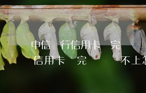 中信銀行信用卡還完賬單還不上-中信銀行信用卡還完賬單還不上怎么辦