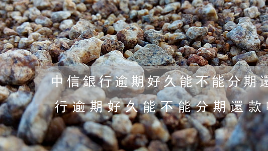 中信銀行逾期好久能不能分期還款-中信銀行逾期好久能不能分期還款呢