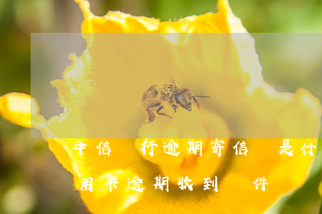 中信銀行逾期寄信來是什么意思（中信銀行信用卡逾期收到郵件）