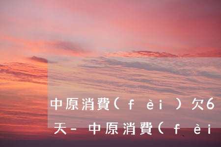 中原消費(fèi)欠6000逾期150天-中原消費(fèi) 逾期
