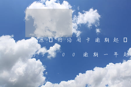 中原銀行信用卡逾期起訴流程 中信銀行信用卡5000逾期一年起訴