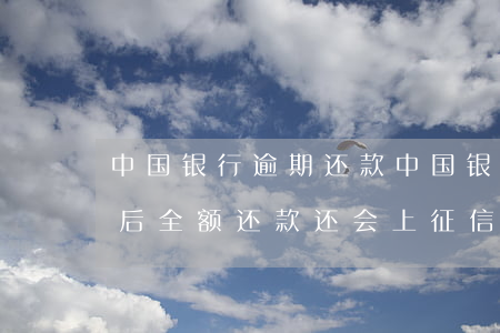 中国银行逾期还款(中国银行逾期还款16天后全额还款还会上征信吗)