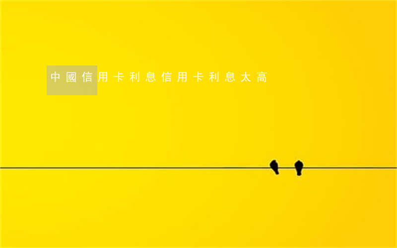 中國信用卡利息(信用卡利息太高)