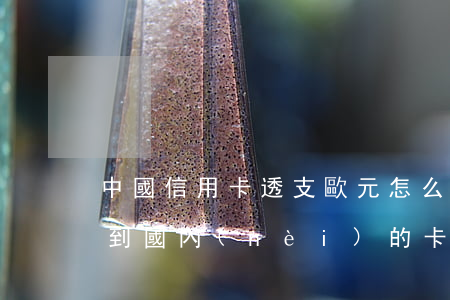 中國信用卡透支歐元怎么還(歐元能直接匯款到國內(nèi)的卡)