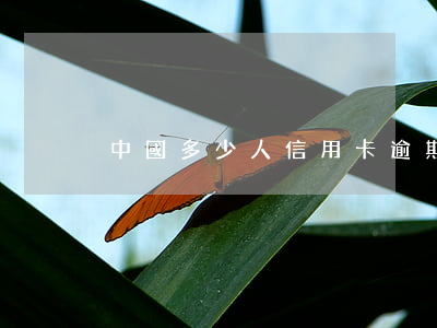 中國多少人信用卡逾期（中國信用卡逾期人均）