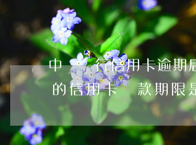 中國銀行信用卡逾期后多久還款-中國銀行的信用卡還款期限是多久