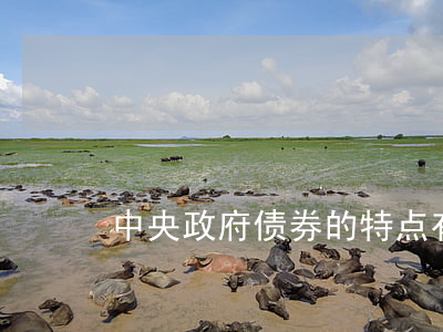 中央政府债券的特点有哪些