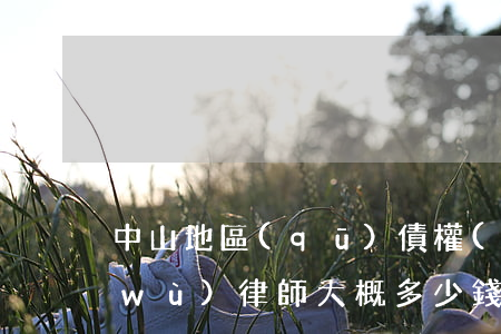 中山地區(qū)債權(quán)債務(wù)律師大概多少錢-中山地區(qū)債權(quán)債務(wù)律師大概多少錢一個(gè)月