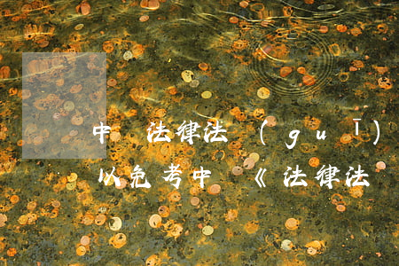 中級法律法規(guī)(滿足哪些條件可以免考中級《法律法規(guī)》科目)