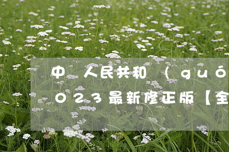 中華人民共和國(guó)可再生能源法2023最新修正版【全文】