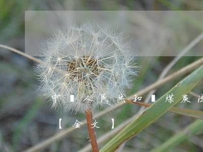 中華人民共和國煤炭法2023最新修正版【全文】