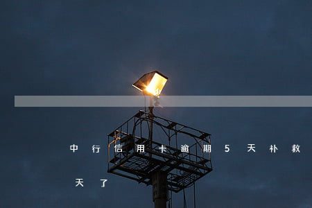 中行信用卡逾期5天补救(中信信用卡逾期五天了)