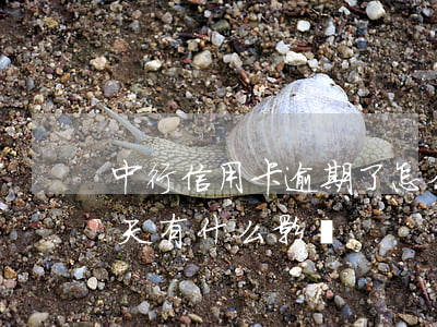 中行信用卡逾期了怎么辦(中行信用卡逾期五天有什么影響)