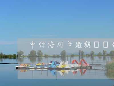 中行信用卡逾期記錄查詢