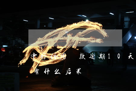中行信用貸款逾期10天(信用貸款逾期十天有什么后果)