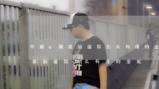 中銀e貸提前還款怎么有違約金-中銀e貸提前還款怎么有違約金呢