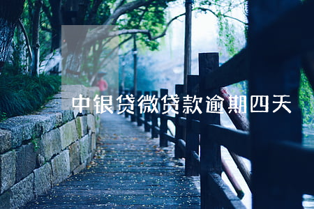 中银贷微贷款逾期四天