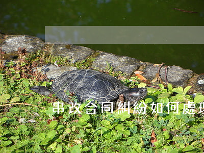 串改合同糾紛如何處理