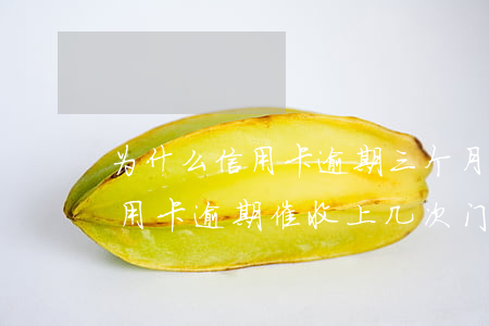 为什么信用卡逾期三个月后很少催收电话（信用卡逾期催收上几次门）