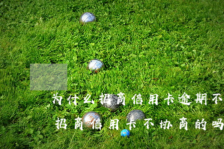 为什么招商信用卡逾期不肯协商减免违约金（招商信用卡不协商的吗）