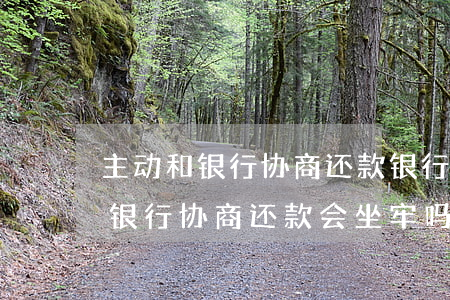 主动和银行协商还款银行会处理吗-主动跟银行协商还款,会坐牢吗