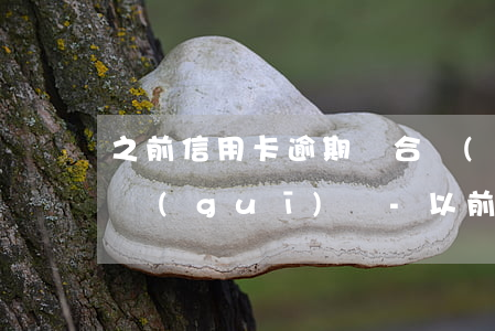 之前信用卡逾期適合現(xiàn)在的新規(guī)嗎-以前的信用卡逾期記錄多久可以消除