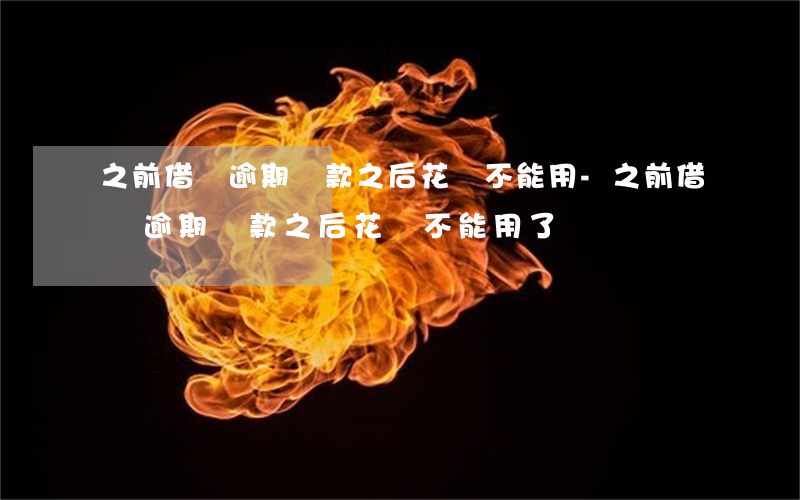 之前借唄逾期還款之后花唄不能用-之前借唄逾期還款之后花唄不能用了