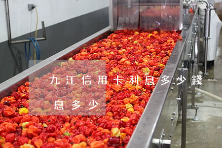 九江信用卡利息多少錢一個月（九江信用卡利息多少）