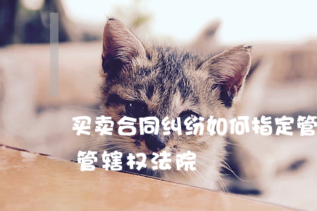 买卖合同纠纷如何指定管辖法院(买卖合同的管辖权法院)