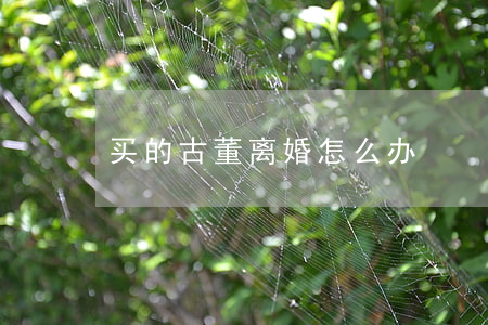 买的古董离婚怎么办