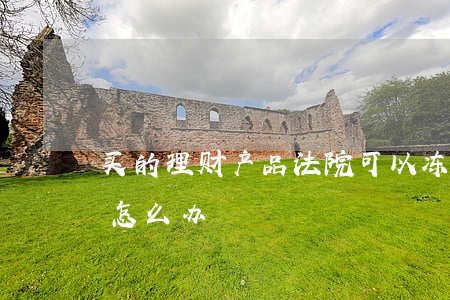 买的理财产品法院可以冻结吗(买理财被冻结怎么办)