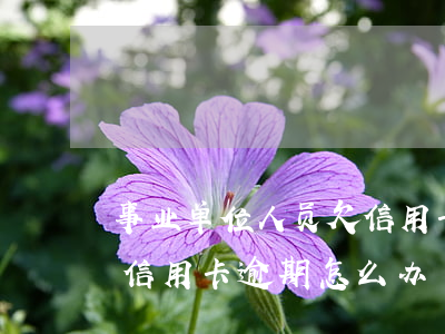 事业单位人员欠信用卡逾期(事业单位人员欠信用卡逾期怎么办)