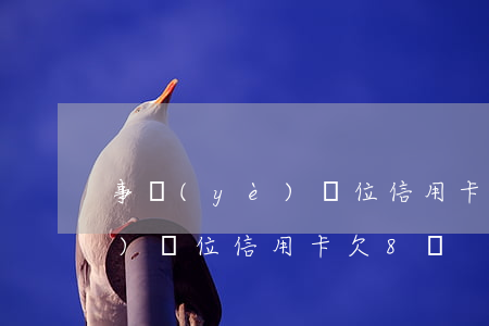事業(yè)單位信用卡欠8萬(事業(yè)單位信用卡欠8萬)